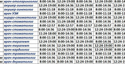 График работы врачей Поликлиники №2 с 9 по 14 февраля / ГБУ ММКЦ БИЛ (больница Водников)