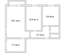 Продается просторная трехкомнатная квартира на 23 МКР | 58 кв.м.