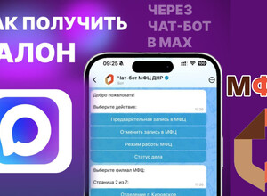 Как получить талон предварительной записи с помощью чат-бота МФЦ ДНР в мессенджере МАХ? 