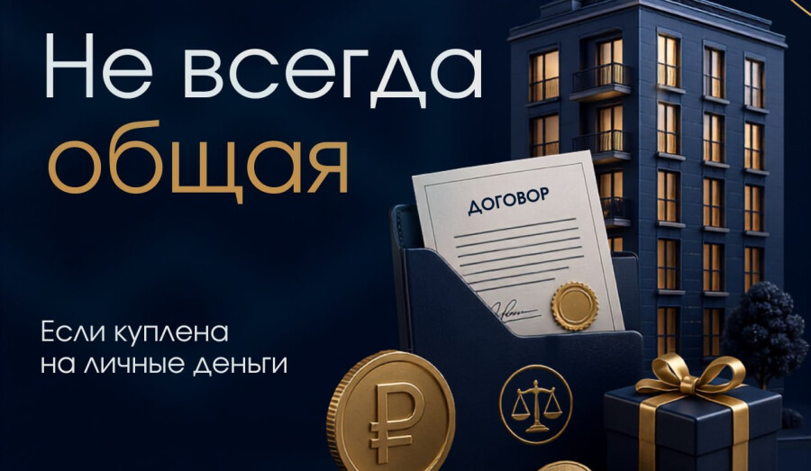Квартира, купленная в браке не всегда общая...