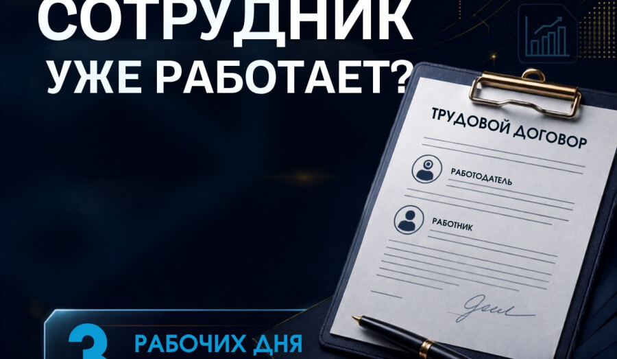 Сотрудник уже работает, а трудового договора нет... 